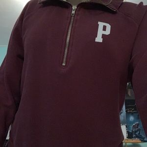 VS pink quarter zip